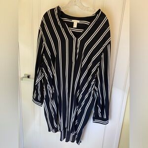 H&M tunic dress, black & white
